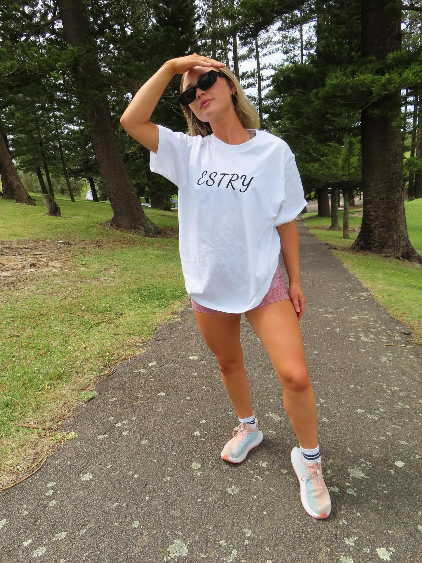Estry Embroidered Tee - White